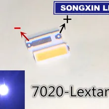 50 шт. Lextar светодиодный подсветка 0,5 Вт 7020 3 в холодный белый 40лм ЖК-подсветка для ТВ-приложения