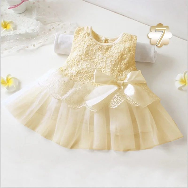 Light Yellow Для новорожденных; платья для девочек осенние хлопковые Ползунки для новорожденных принцесса детские для девочек, однотонные, с вышивкой; платье принцессы Одежда для малышей для свадебной вечеринки 4ds030 - Цвет: Light Yellow
