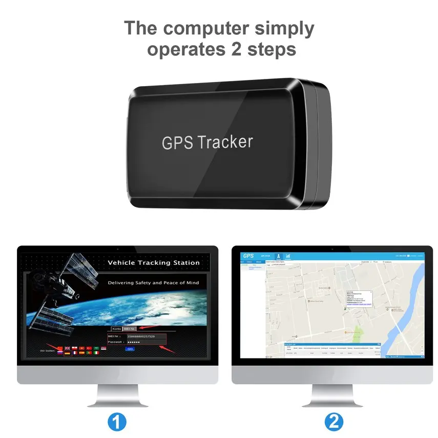 Мини gps трекер gps/LBS/GSM/GPRS трекер долгого ожидания встроенный магнетизм 4000ма батарея регистрации данных гео-забор сигнализация