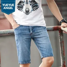 Большие размеры Мужские шорты s Лето корейские модные мужские классические Классический прямой крой брюки до колена повседневные эластичные джинсовые шорты