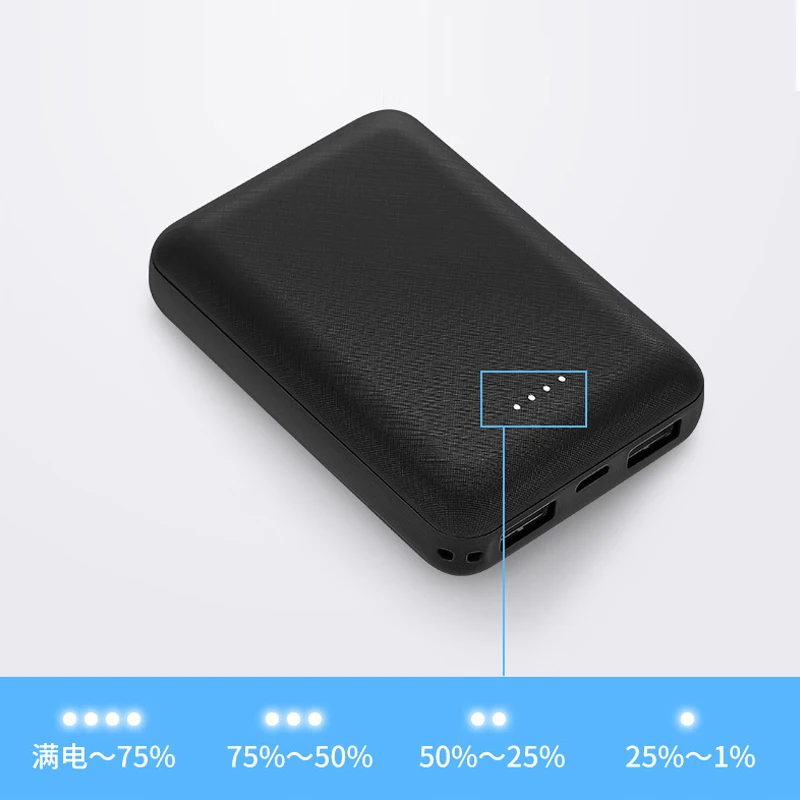 Портативный мини банк питания для Xiaomi iPhone samsung 10000mAh быстрая зарядка Внешняя резервная батарея повербанк для смартфона