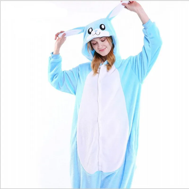 Hot Sale Women's Rabbit Animal Pajamas For Adults Full Sleeve Hooded