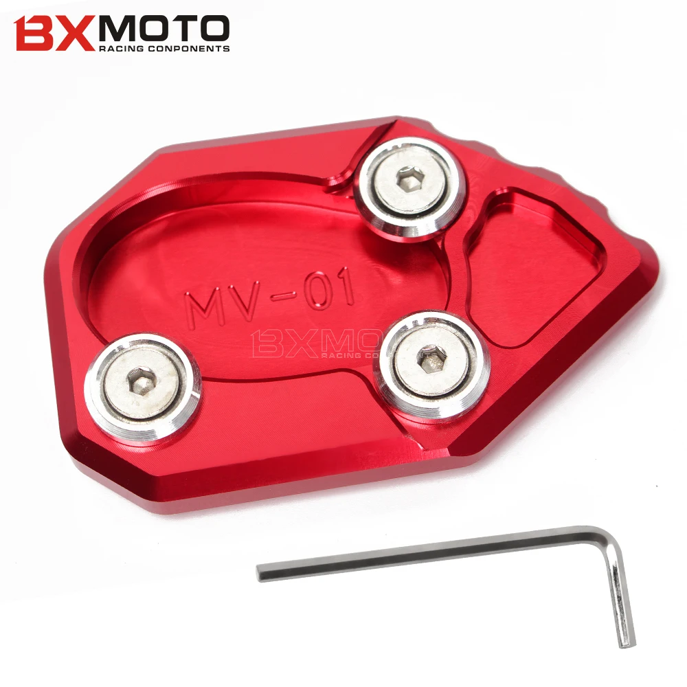 

For MV AGUSTA Brutale 1078 F4 Brutale 990R Motorcycle Enlarge Extension Side Stand Kickstand Extension Support Plate Foot Pads