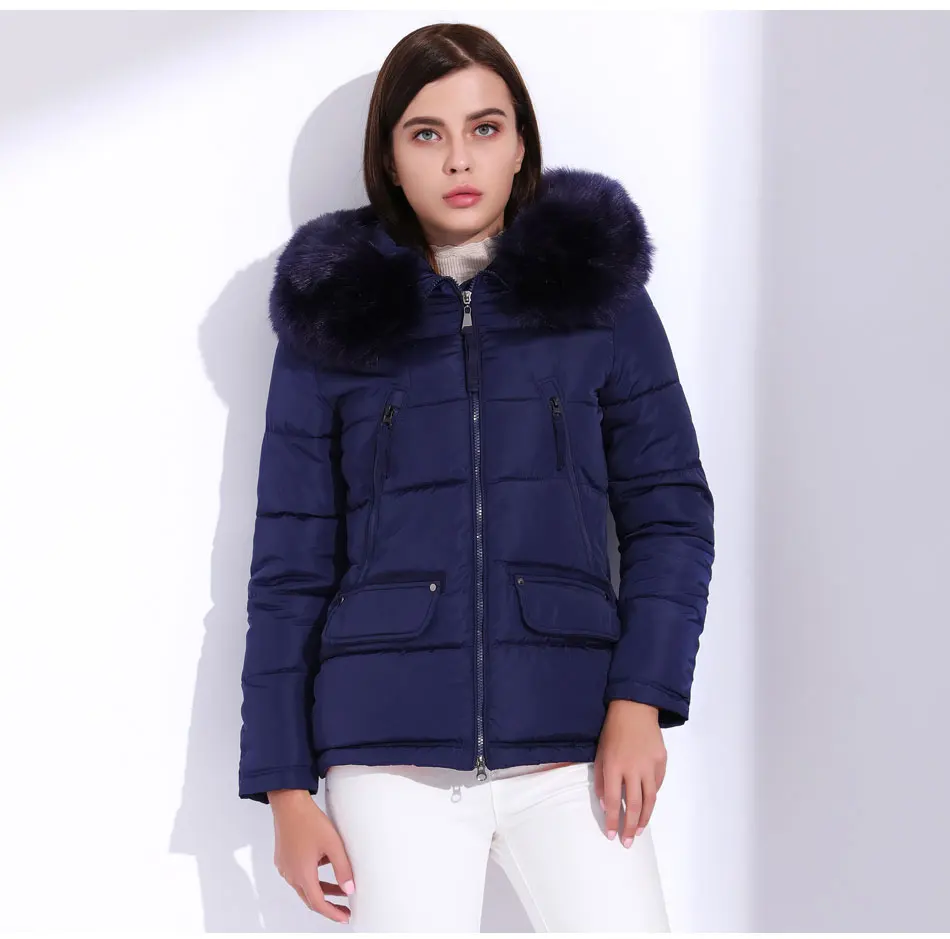 GAREMAY, зимняя женская куртка, меховой пуховик, хлопковые пальто для женщин, плюс размер, парка с капюшоном, короткая, тонкая, теплая, большая, Меховая куртка, Женское пальто
