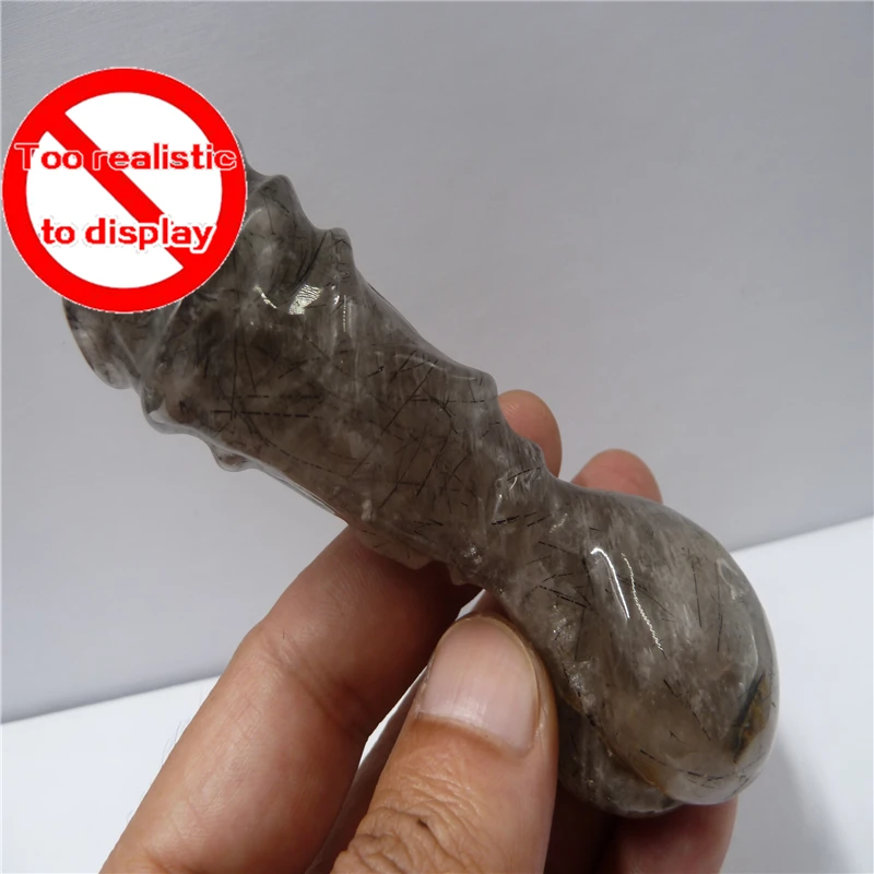 NATURAL HAIR Quartz Crystal Carved Powerful Dick/the penis worship T666 | Дом и сад