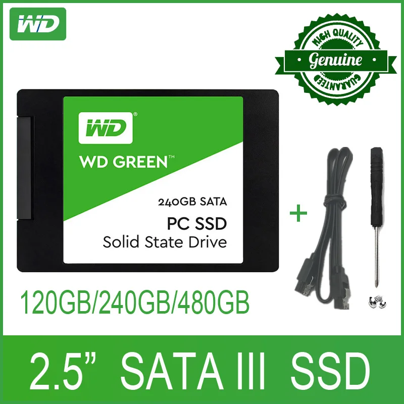 WD Green ПК SSD 120 GB 240 GB 480 ГБ встроенной твердотельный жесткий диск SATA 3,0 6 ГБ/сек. 2," 540 МБ/с. 120G 240G для ноутбука Desktop