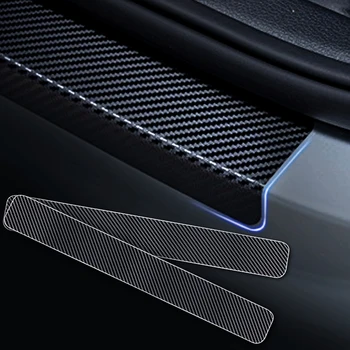 

Welcome Pedal Protector For SKODA Yeti Car Door Sill Scuff Plate 4D Carbon Fiber Vinyl Sticker Auto Accessories Car-styling 4Pcs