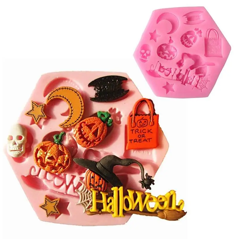Halloween Silicone Mold Fondant Cake Decorating Tools Baking Molds
