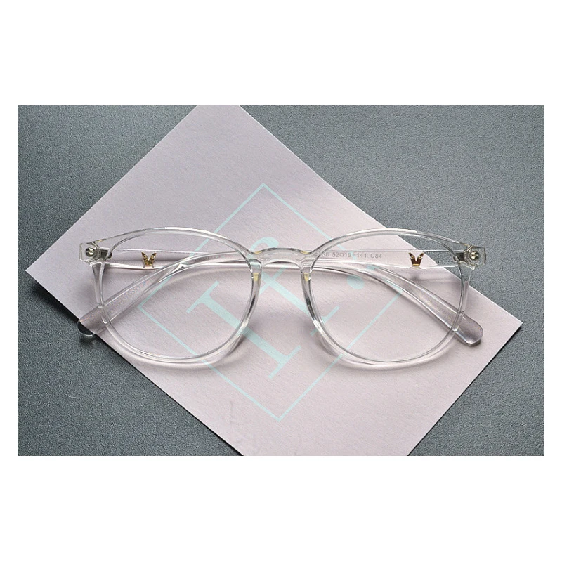 

Vazrobe Transparent Glasses Women TR90 clear lens Foldable Ultralight Spectacles for Prescription Eyeglasses Female Nerd Points