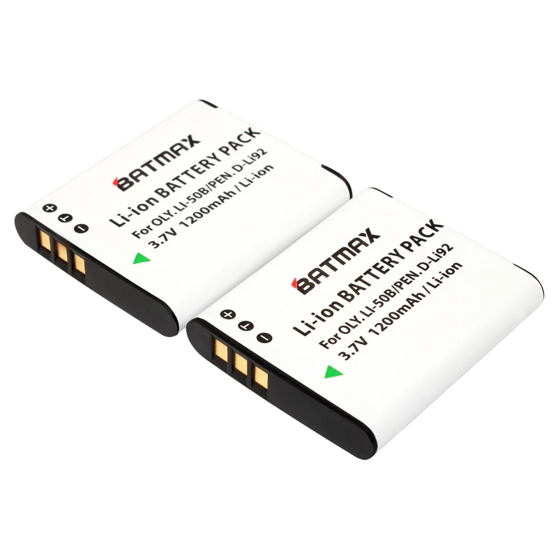 Online 2 stücke LI 50B Hohe Kapazität Ersatz Batteries1200mAh + Dual USB Ladegerät für Wählen Olympus Stylus Tough Digitalkameras