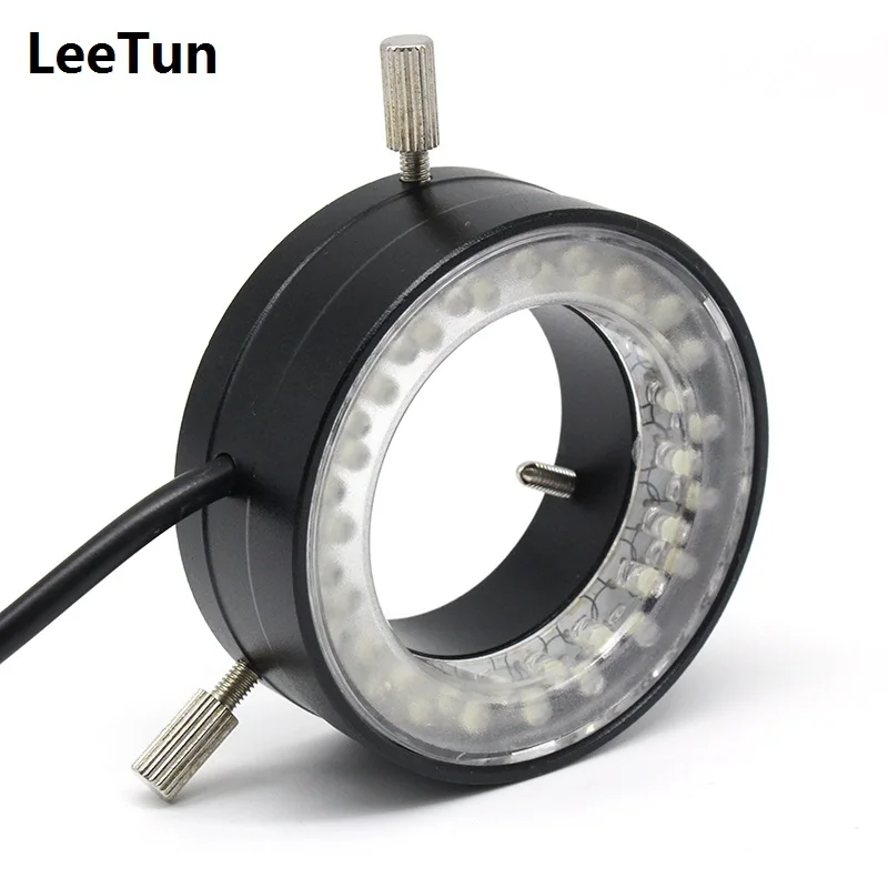 

3.5W Microscope Top Illumination Inner Diameter 35 mm Ring Light Source 40 LED Lamp Beads Metal Head Lighting Adjustable