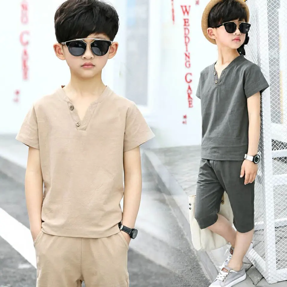 Hot Sale Summer Baby Boy Clothes Set Tshirt+short Pant 2 Pcs Set Baby Boys Summer Clothes For 6