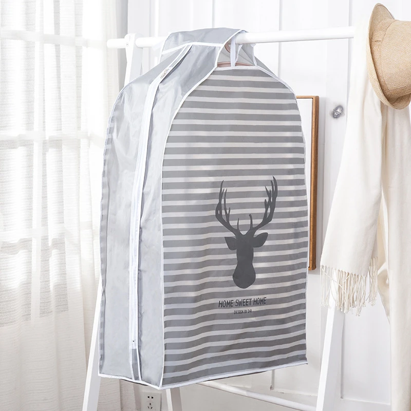 3pcs Hanging Garment Covers Dust Proof Waterproof Moth Moisture Semi