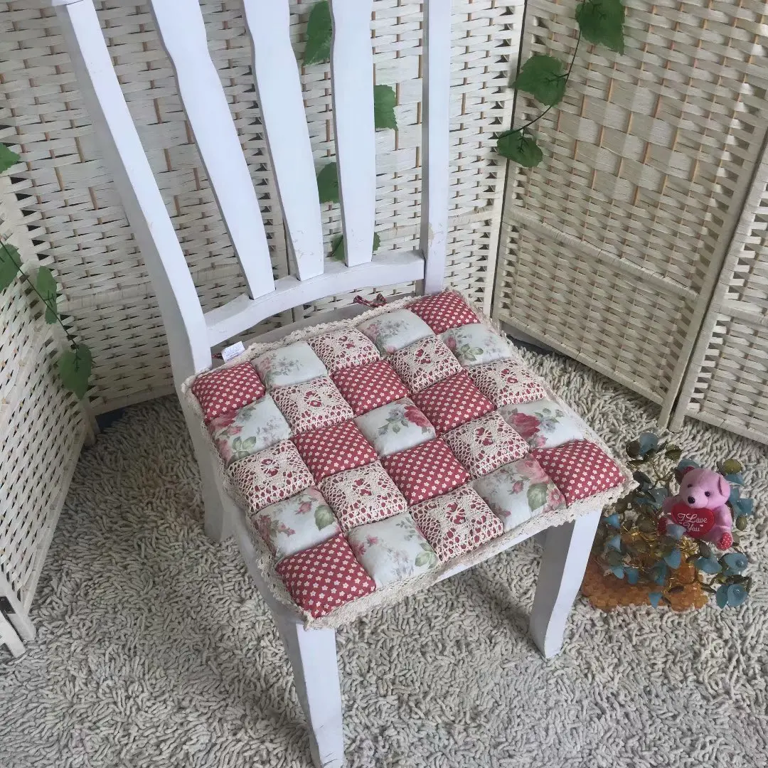 4 шт винтажная Цветочная стяжка на сиденье Подушка для стула Нескользящая подушка для стула подушка для столовой кухни сада 40*40*4 см