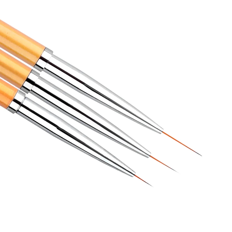 3 шт./компл. Золото ногтей Книги по искусству линии Живопись Pen Brush