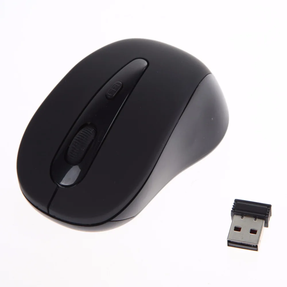 KuWFi беспроводная мышь 2,4G беспроводная мышь 1600 точек/дюйм ноутбук ПК Компьютерные мыши для Windows Mac OS Linux с USB нано-приемником - Цвет: Черный