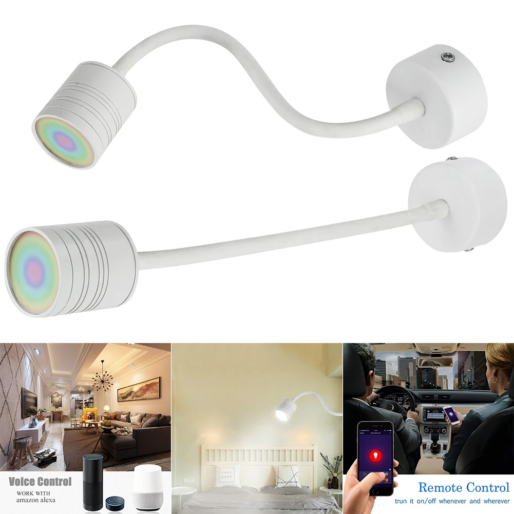 

WiFi Smart LED Wall Light Bulb Time Control Flexible Tube Bulb for Amazon Alexa & Google Home Drop Shipping