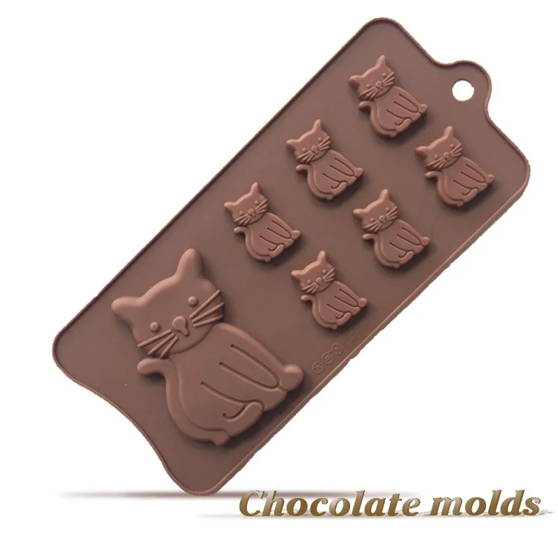 7 cats Mold Cake tools silicone cake Moulds Bake cat molds new Kitchen