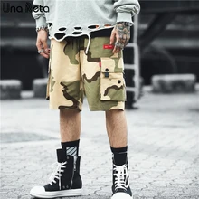 Una Reta хип-хоп шорты мужские летние новые модные повседневные с боковым карманом по колено спортивные уличные камуфляжные шорты мужские
