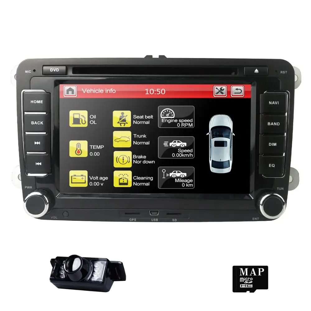 Clearance 7 inch 2 din Car DVD GPS radio player for Volkswagen VW golf 5 touran passat B6 B7 Lavida polo tiguan Skoda with GPS card 1