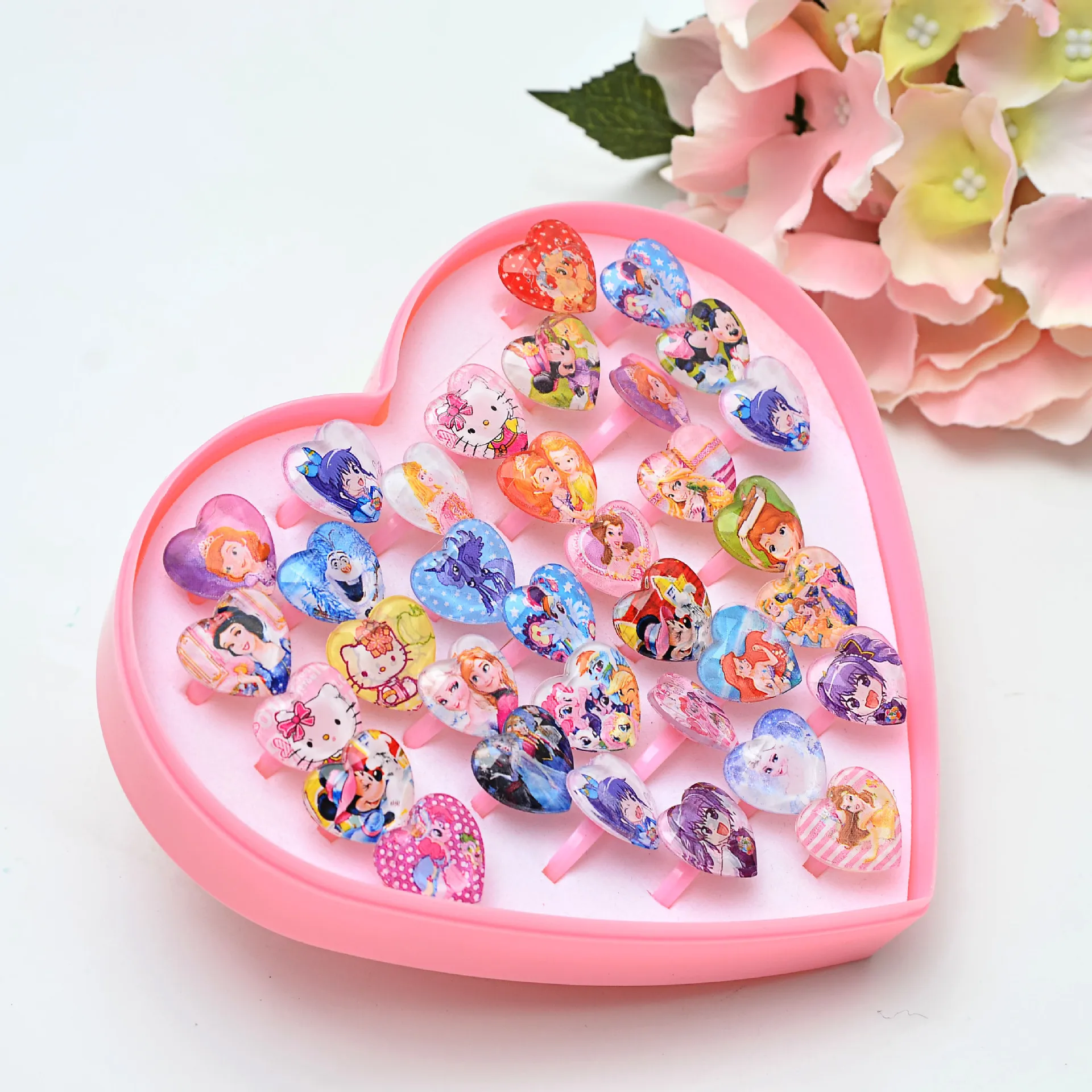 10 шт./veel meisjes leuke zoete кольцо ontwerp dier bloem mode sieraden meisje kinderen подарочные аксессуары