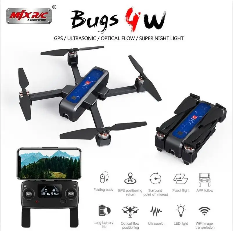 

TPFOCUS MJX B4W GPS 5G Wifi FPV With 2K Camera 25mins Flight Time Brushless Selfie RC Drone Quadcopter Toy Remote Control