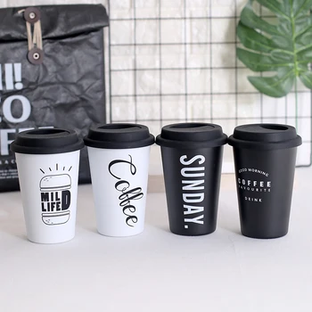 

Coffee Mugs Thickened Stainless Steel Coffee Mugs Tea Cups Big Travel Mug Camping Mug Coffee Cup With Cup Sleeve Lid Straw 450ml