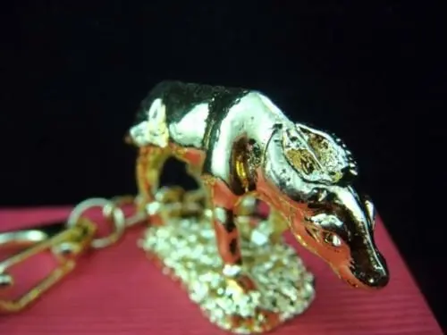 

Feng Shui Golden Plated Ox Keychain