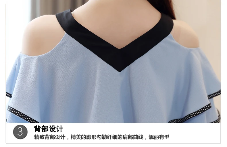 Топ с открытыми плечами летняя рубашка с коротким рукавом Блузка для женщин blusas Женские топы и блузы шифоновые рубашки размера плюс