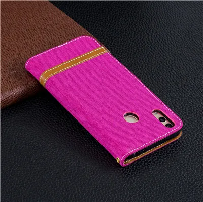 Denim Leather Flip Case For Huawei Y5 Y6 Y9 2018 Y5 2017 Enjoy 8Plus Honor 8C 7X 7C 7A Magnet Card Slot Wallet Cover Case Coque (2)