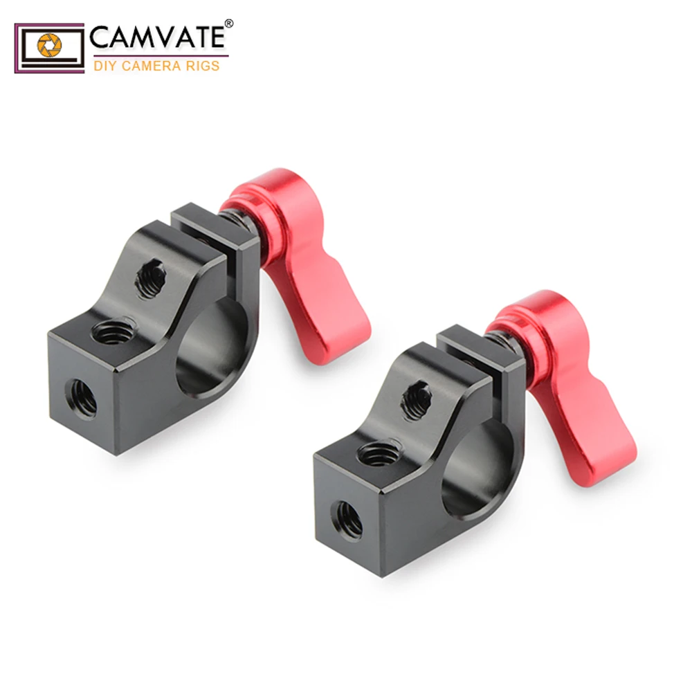 CAMVATE 15 мм стержень зажим (красный 2 Pack) C1781 камера фотография Аксессуары|Аксессуары