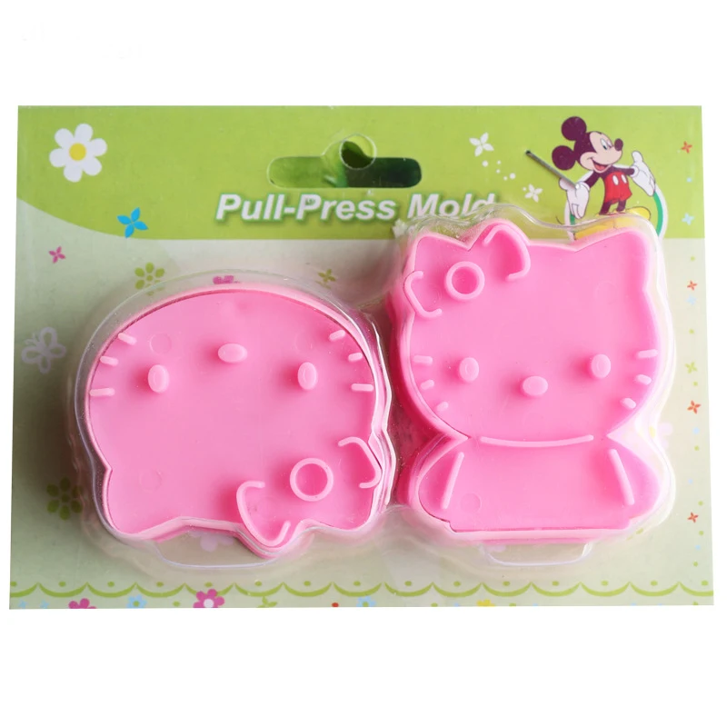 

Luyou 2PCS Cute stereo KT CAT shape mold sugar Arts set Fondant Cake tools/cookie cutters hello kitty cake mold FM1596