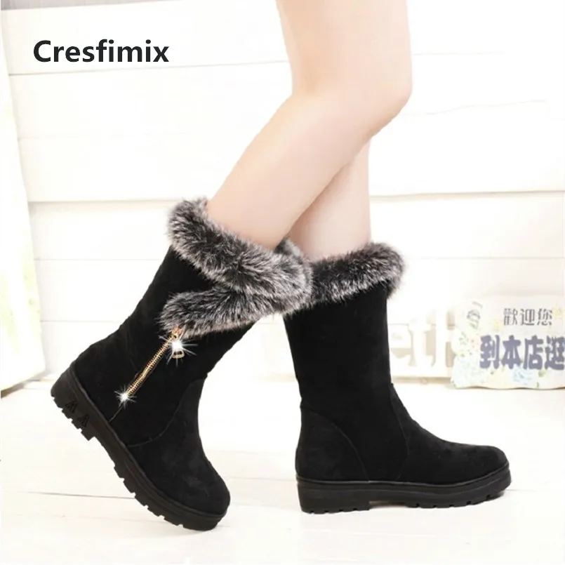 Cresfimix font b botas b font font b femininas b font women fashion comfortable autumn winter