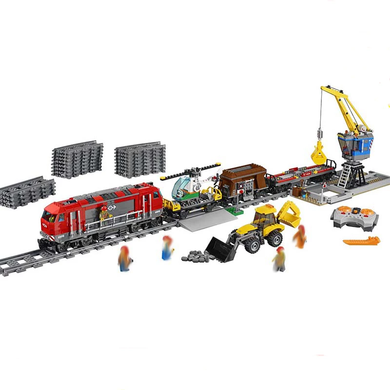 

LEPIN 02009 1033pcs City Series Train Engineering Vehicle Kits Model Building Blocks Bricks for Children Toys Compatible 60098