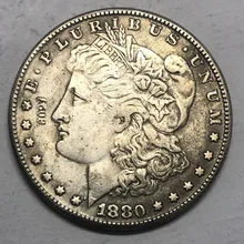 1880(P.S.O) Соединенные Штаты Морган один доллар Посеребренная Имитация монеты(Выберите любой мятный