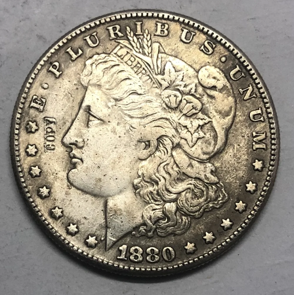 1880 (P.S.O) Соединенные Штаты Morgan One Dollar Посеребренная копия монеты (Выберите любой