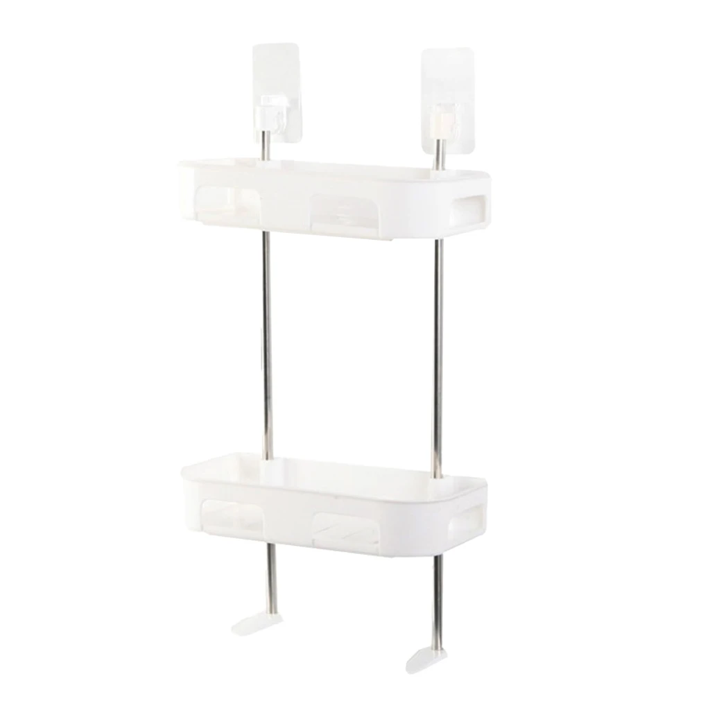 1/2/3 Layers Toilet Shelf Bathroom Storage Rack Wall-mounted Shower Shelf Shampoo Tissue Towels Holder Toilet Shower Organizer