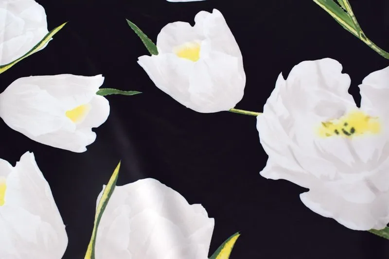 Горячая Распродажа новая мода цифровая живопись цветы атласная ткань для платья мягкая гладкая tissu au метр Яркая Ткань сделай сам