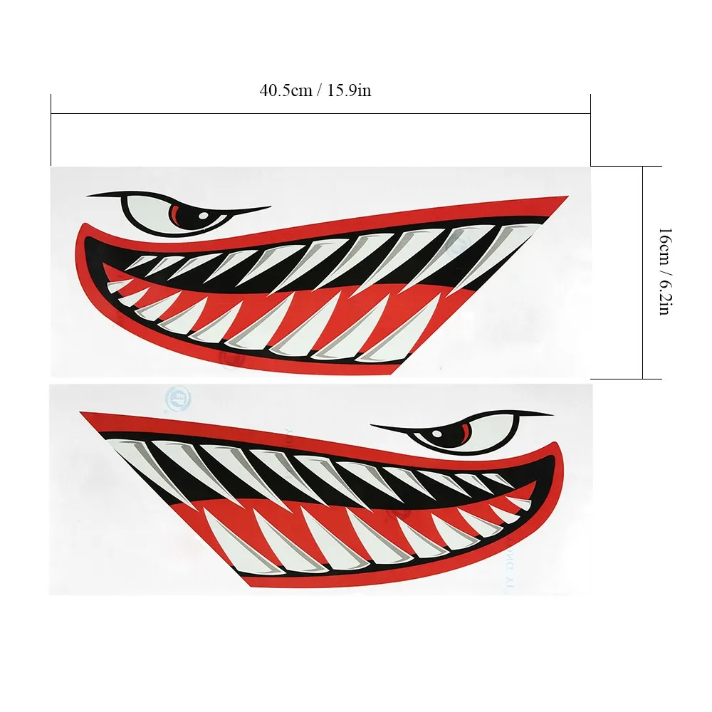 2 шт.. Водостойкий зубы акулы стикеры со ртом Каяк Лодка автомобиль аксессуары для грузовиков прочный Fit каяк каноэ