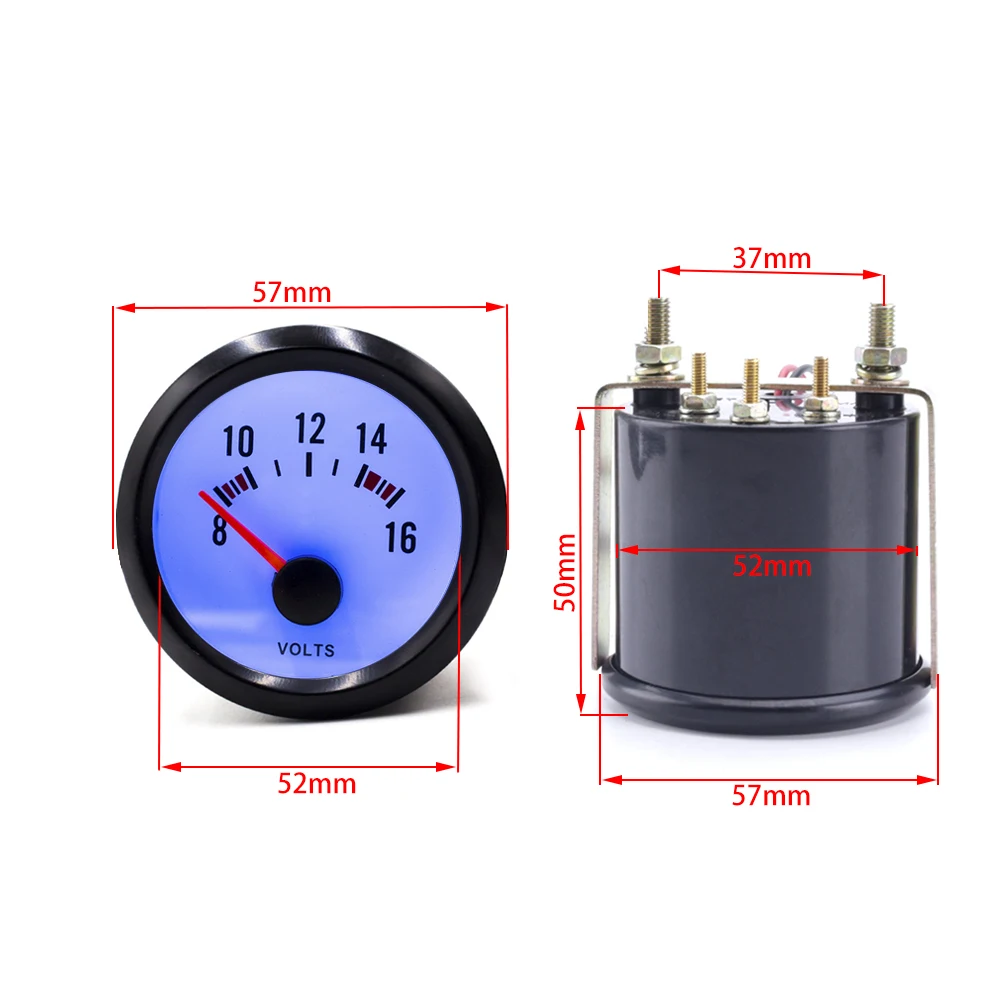 2 ''52 мм измеритель давления масла черный 0-100 PSI нефтяной манометр синий светодиод с датчиком давления масла измерительное устройство для автомобиля