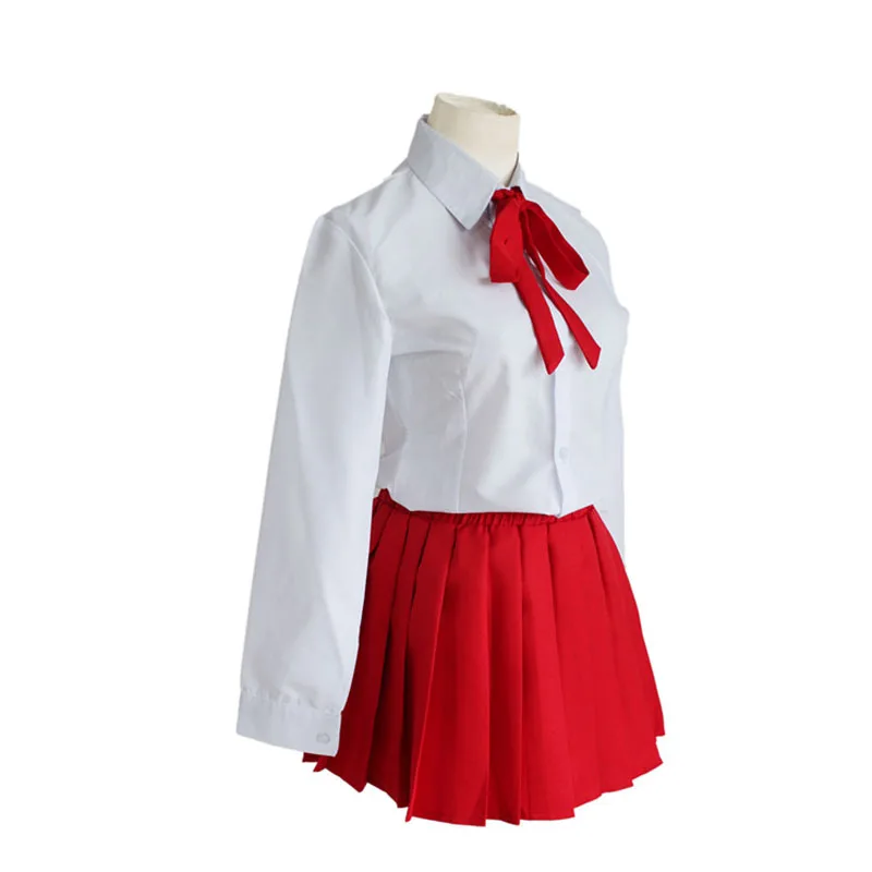 Coshome Doma Himouto Umaru Wigs Cosplay Costumes School Girls Uniforms Women Dress+Shirts +Tie 3PCSset (4)