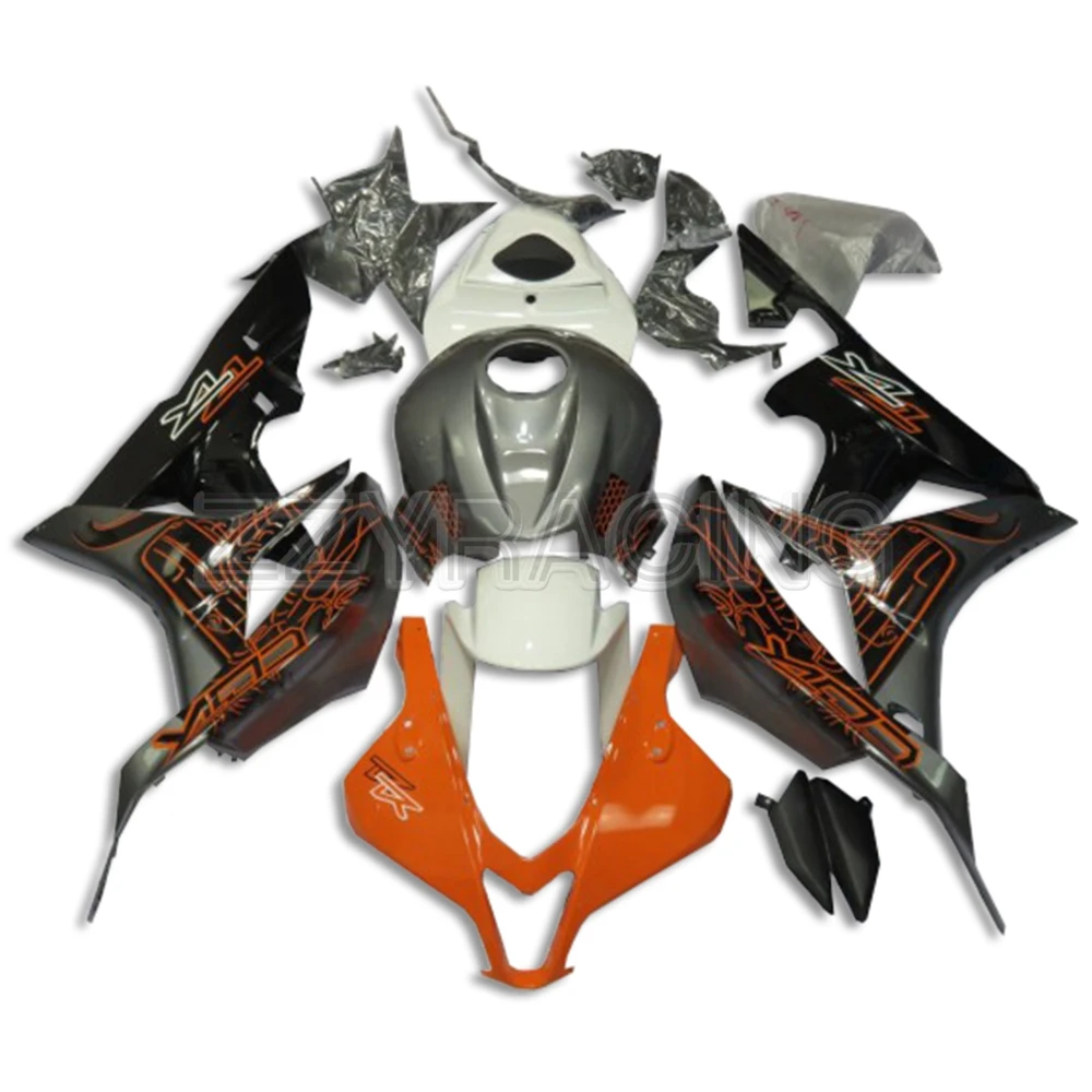 Комплекты обтекателей для Honda CBR600RR F5 2007 2008 год в комплекте ABS пластик 07 08 комплекты для корпуса мотоцикла оранжевое серебристое покрытие