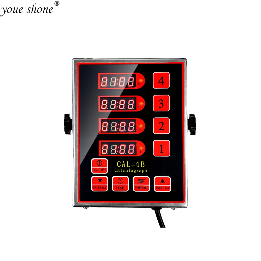 

LiBai Commercial LCD Digital Screen Kitchen Timer Portable Cooking 4 Channels Kitchen button Timing Restaurant Clock Loud Alarm