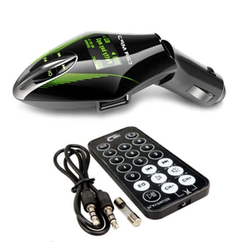 

2018 Car Kit Green LCD Car MP3 Music Player With Resume Function+Muiltlanguage+Remote Control Wireless FM Transmitter Modulator