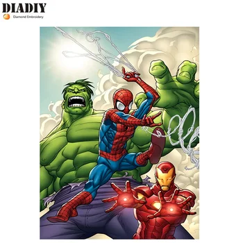 

DIADIY Full Square/Round Diamond 5D Diamond Painting Super hero Diamond Embroidery Cross Stitch Rhinestone Mosaic Painting Gift