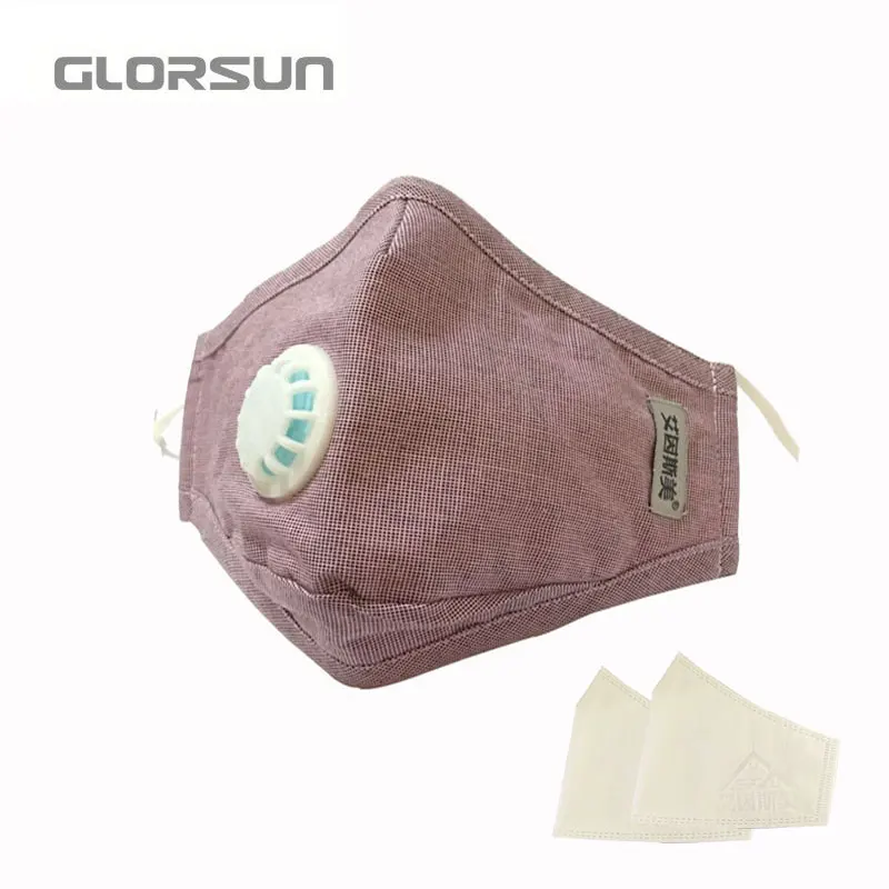 

GLORSUN air breathing anti viruses dust pm2.5 carbon filter face mouth mask n99 factory odor smog fashion summer pollen mask