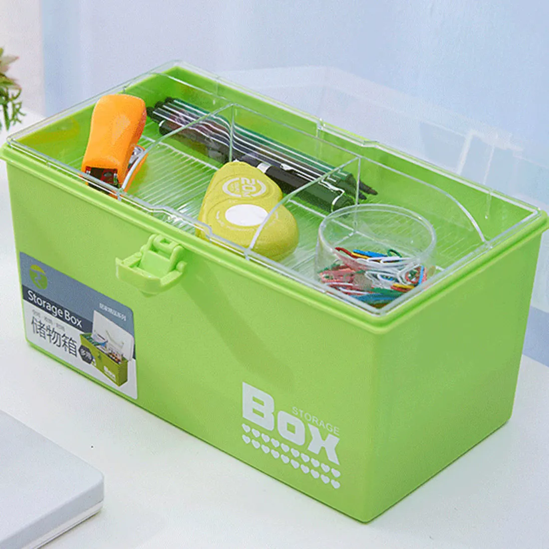 HIPSTEEN портативный ручной двухслойный Pp аптечка для экстренной медицинской помощи коробка для хранения бытовой медицинской коробки зеленый