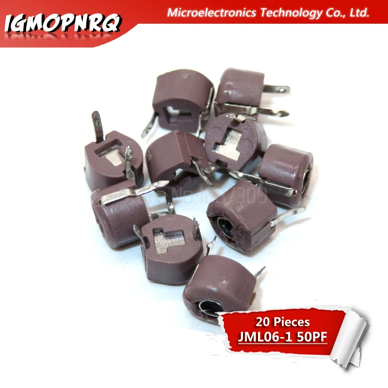 

20pcs 50P 50PF 6mm JML06-1 DIP trimmer Adjustable capacitor
