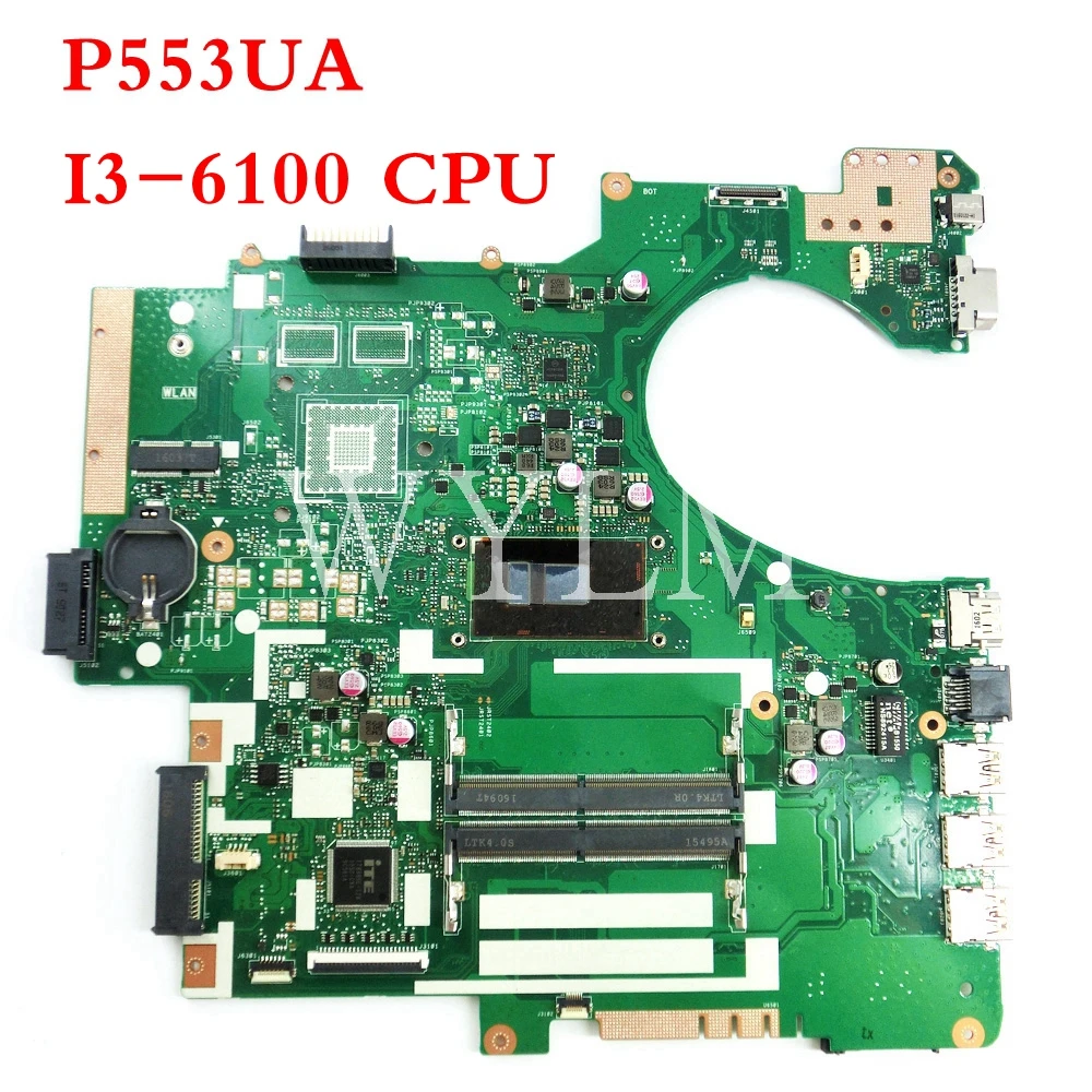 

P553UA I3-6100CPU Laptop mainboard For ASUS P553U P553UJ Notebook computer motherboard 90NX00R0-R00010 Tested free shipping