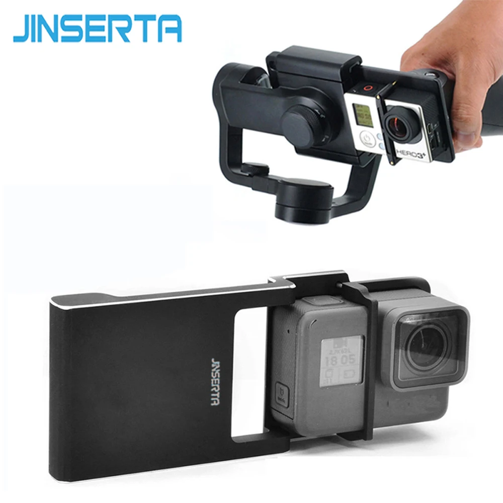 

JINSERTA Adapter for GoPro Hero 6/5/4/3+ Xiaoyi 4K+ Switch Mount Plate for DJI osmo Mobile Zhiyun Smooth Q C 2 Smartphone Gimbal